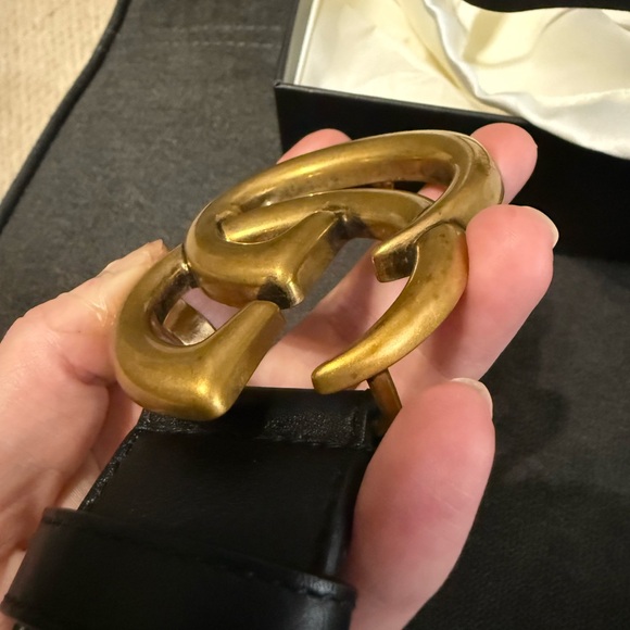 🚨Authentic🚨Gucci Black Leather Belt Marmont - Picture 10 of 12